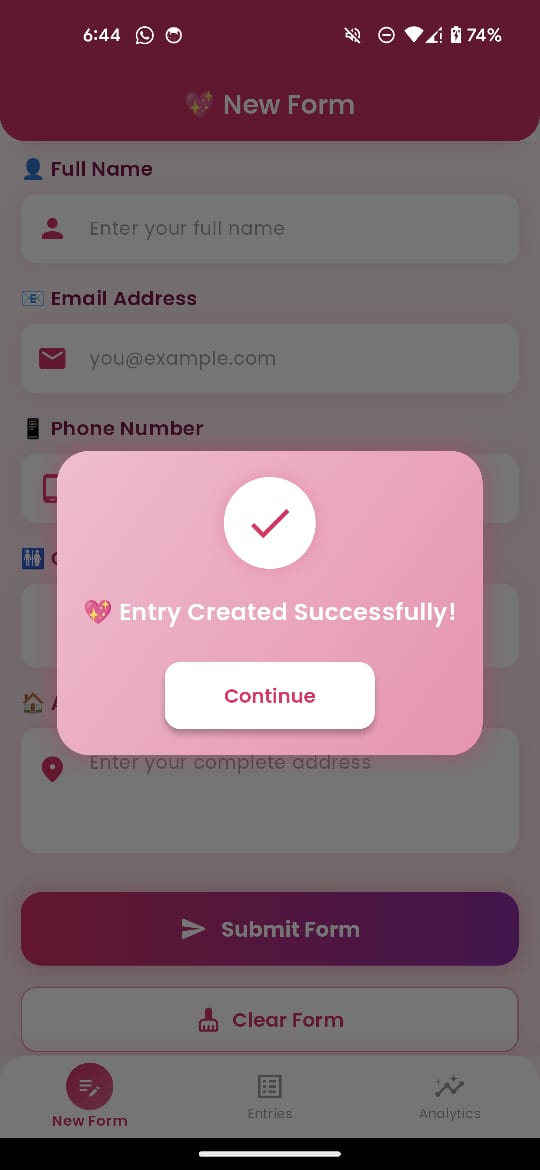 Form Builder - Filled Form